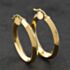 Pre-Owned 9ct Yellow Gold 29mm Faceted Hoop Earrings 41174268