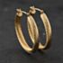 Pre-Owned Yellow Gold 23mm Ridge Textured Hoop Earrings 41174273