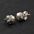 Pre-Owned 9ct White Gold 5.2mm 0.10ct Brilliant Cut Diamond Rubover Set Single Stone Stud Earrings 41174302
