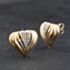 Pre-Owned 9ct Two Colour Gold 16mm Diamond Textured Heart Shape Stud Earrings 41174321