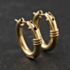 Pre-Owned 9ct Two Colour Gold Oval 17mm Hoop Earrings 41174344