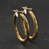 Pre-Owned 9ct Yellow Gold Twist 28mm Hoop Earrings 41174356