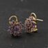 Pre-Owned 14ct Yellow Gold Amethyst Large Cluster Lever Back Fitment 14mm Stud Earrings 41174369