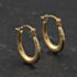 Pre-Owned Yellow Gold Patterned 15.5mm Creole Earrings 41174443