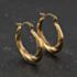 Pre-Owned Yellow Gold Patterned 19mm Creole Earrings 41174447