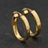 Pre-Owned Yellow Gold Patterned Oval 25mm Hoop Earrings 41174458