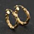 Pre-Owned Yellow Gold Twisted 18.6mm Hoop Earrings 41174459