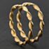 Pre-Owned 9ct Yellow Gold Large Twisted 47mm Hoop Earrings 41174467
