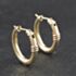 Pre-Owned Two Colour Gold Twist 20mm Hoop Earrings 41174472