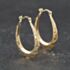 Pre-Owned Yellow Gold Patterned 29mm Creole Earrings 41174473
