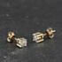 Pre-Owned Two Colour Gold 0.10ct Diamond Single Stone 4mm Stud Earrings 41174479
