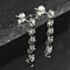 Pre-Owned 9ct White Gold Black & White Cubic Zirconia 31mm Dropper Earrings 41174483