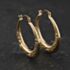 Pre-Owned Yellow Gold 24mm Patterned Creole Earrings 41174489
