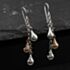 Pre-Owned 9ct Two Colour Gold 44mm Graduated Tear Drop Dropper Earrings 41174497