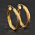 Pre-Owned 9ct Yellow Gold 25mm Oval Twist Creole Earrings 41174533