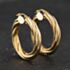 Pre-Owned 9ct Yellow Gold 29.5mm Large Twist Hoop Earrings 41174547