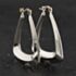 Pre-Owned 9ct White Gold 32mm Large Plain Oblong Hoop Earrings 41174549
