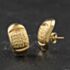 Pre-Owned Yellow Gold 17.5mm Diamond Cut Patterned Stud Earrings 41174557