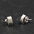 Pre-Owned White Gold 7.7mm Brushed And Polish Finish Stud Earrings 41174561