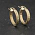 Pre-Owned Yellow Gold 20mm Patterned Hoop Earrings 41174573
