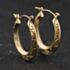 Pre-Owned Yellow Gold 22mm Patterned Creole Earrings 41174581