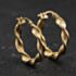 Pre-Owned Yellow Gold 25mm Twist Hoop Earrings 41174582