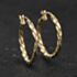Pre-Owned Yellow Gold 25mm Twist Hoop Earrings 41174583