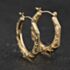 Pre-Owned Yellow Gold 25mm Patterned Creole Earrings 41174593