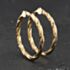 Pre-Owned 9ct Yellow Gold 42mm Twist Hoop Earrings 41174599