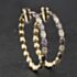 Pre-Owned 9ct Yellow Gold Amethyst & Cubic Zirconia Set 49mm Hoop Earrings 41174600