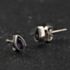 Pre-Owned White Gold 6mm Amethyst Set Tear Drop Stud Earrings 41174608