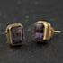 Pre-Owned 9ct Yellow Gold 9mm Amethyst Stud Earrings 41174610