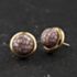 Pre-Owned Yellow Gold 10mm Mother Of Pearl Set Button Stud Earrings 41174611