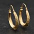 Pre-Owned Yellow Gold Patterned Creole Earrings 41174625