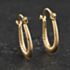 Pre-Owned Yellow Gold Oval Patterned Creole Earrings 41174638