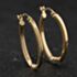 Pre-Owned Yellow Gold Patterned Oval Hoop Earrings 41174644