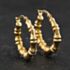 Pre-Owned 9ct Yellow Gold Bamboo Creole Earrings 41174649