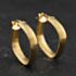 Pre-Owned Yellow Gold Striped Square Hoop Earrings 41174651