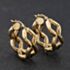 Pre-Owned 9ct Yellow Gold 22mm Two Row Wave Hoop Earrings 41174658