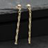 Pre-Owned Yellow Gold 53mm Long Bar Twist Dropper Earrings 41174667