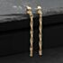 Pre-Owned Yellow Gold 52mm Long Bar Twist Dropper Earrings 41174668