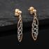 Pre-Owned Two Colour Gold 23mm Celtic Dropper Earrings 41174686