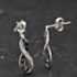 Pre-Owned 9ct White Gold White Diamond & Black Diamond Crossover 16mm Dropper Earrings 41174691