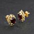 Pre-Owned 9ct Yellow Gold Garnet Oval Stud Earrings 41174751