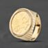 Pre-Owned 9ct Yellow Gold Edward VII 1908 Half Sovereign Coin Ring 41201291BND
