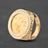 Pre-Owned 9ct Yellow Gold Queen Elizabeth II 1982 Half Sovereign Coin Ring 41201301BND