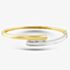 Pre-Owned 18ct Two Colour Gold Crossover Channel Standard Hinged Bangle 41211330
