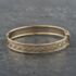 Pre-Owned 9ct Two Colour Gold Greek Key Design Standard Hinged Bangle 41211342