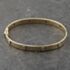 Pre-Owned 9ct Two Colour Gold Screw Head Design Hinged Bangle 41211395