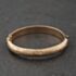Pre-Owned Antique 9ct Rose Gold Hand Engraved Flower Pattern Small Hinged Bangle 41211438